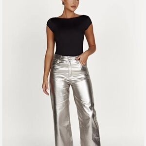 Meshki NWT Reyna Recycled Nylon Longline Top Black Small